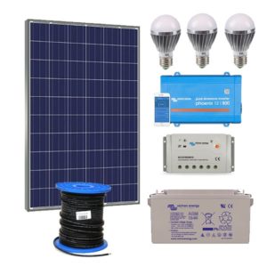 Kit solar Litio 5600W potencia y 6000Wh/día con batería de 14,4kwh - L11