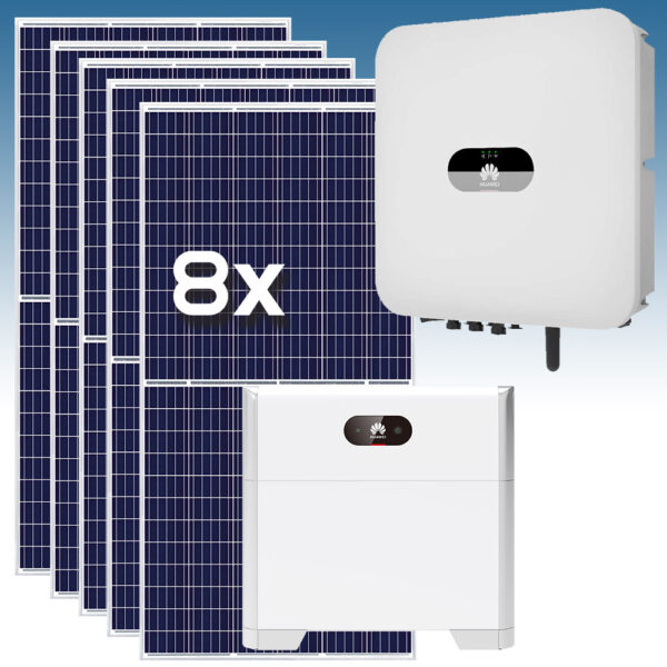 Kit Solar de Autoconsumo 3,2kWp Huawei con Batería de Litio 5kWh